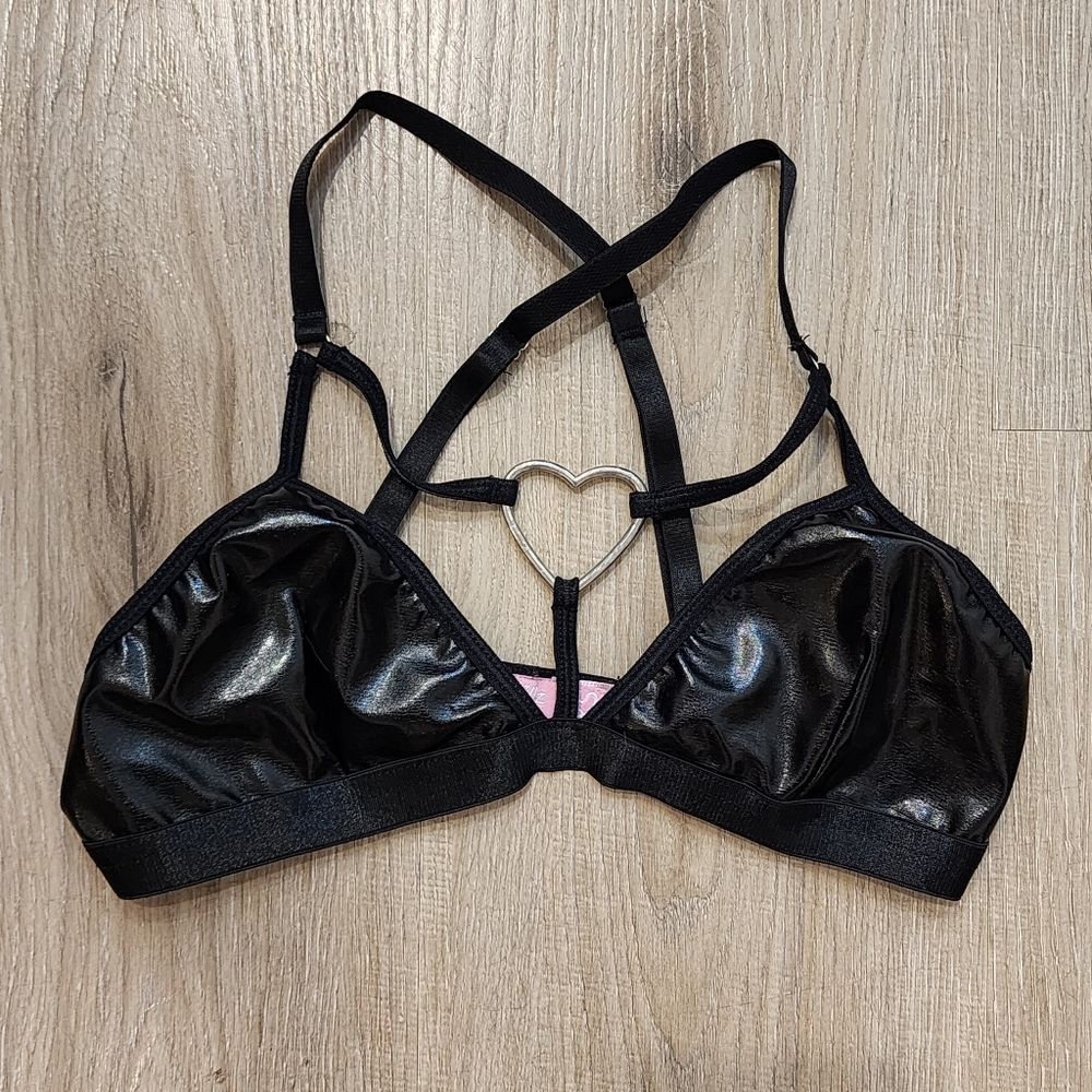 Sugar Thrillz Midnight Love Bite Vinyl Bralette